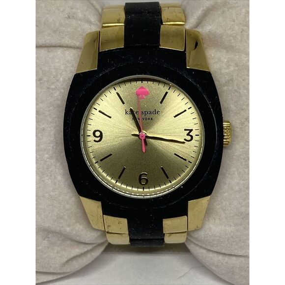 Kate Spade New York Skyline 1YRU0161 Women Gold/Black Band Analog Watch MP563 - Picture 2 of 12
